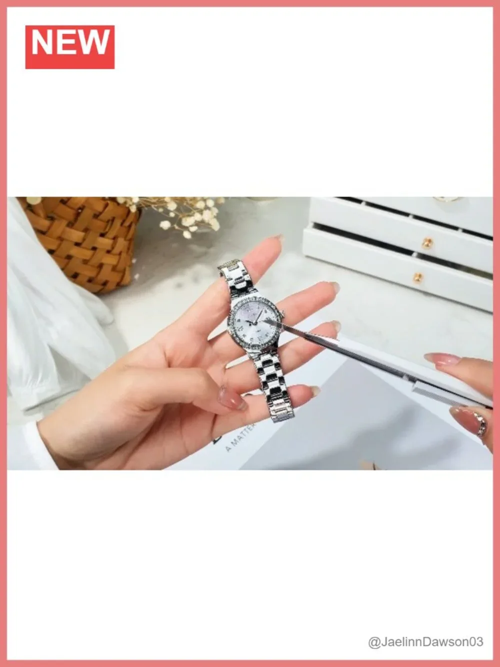 Luxury Diamond Quartz Watch for Women Small Wrist Stainless Steel Waterproof